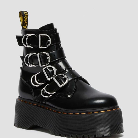 Doc Martens RARE Jaden Max Leather Platform Hardware Boots Size 10 - Picture 9 of 10